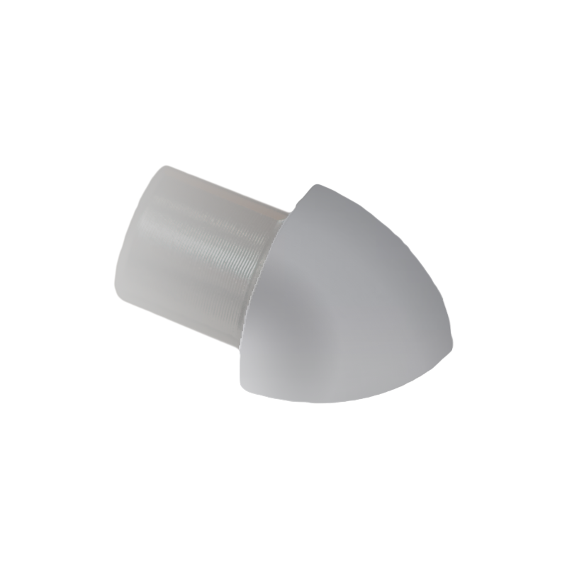 Round Edge Durondell Matt Silver Aluminium External Corner by Dural
